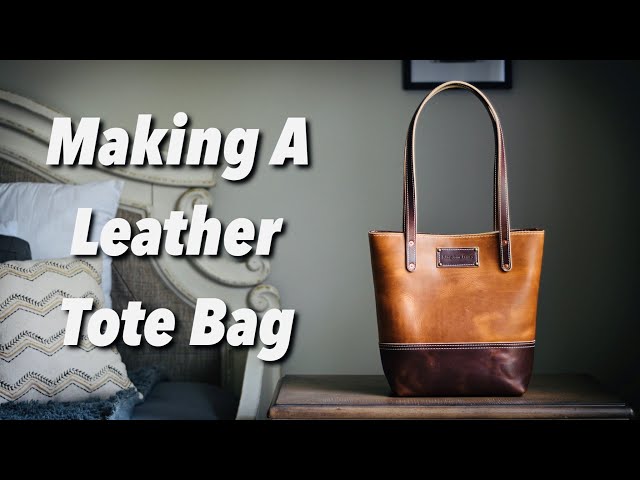 How to make a leather tote bag with interior liner - Leather Craft