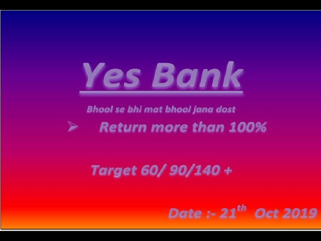 Yes Bank Target Very High