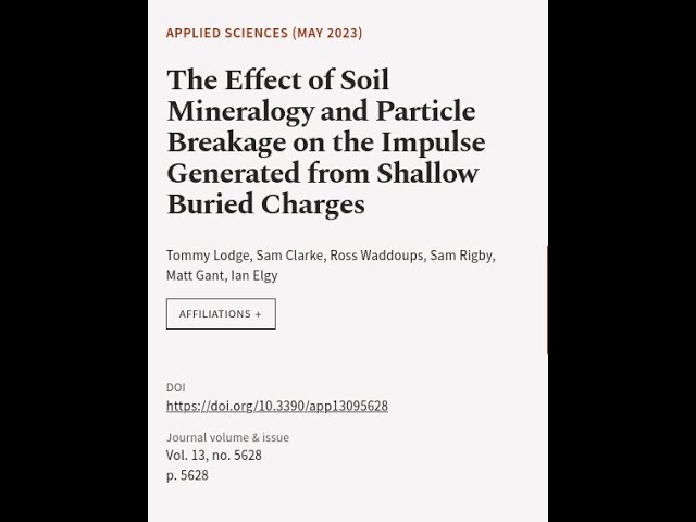 The Effect of Soil Mineralogy and Particle Breakage on the Impulse Generated from Sha... | RTCL.TV