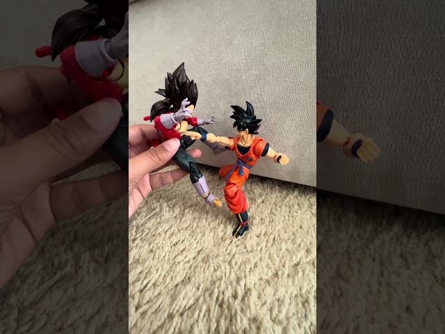 Goku vs Trunks and Vegeta because why not #goku #figure #dragonballsuper #actionfigures #anime