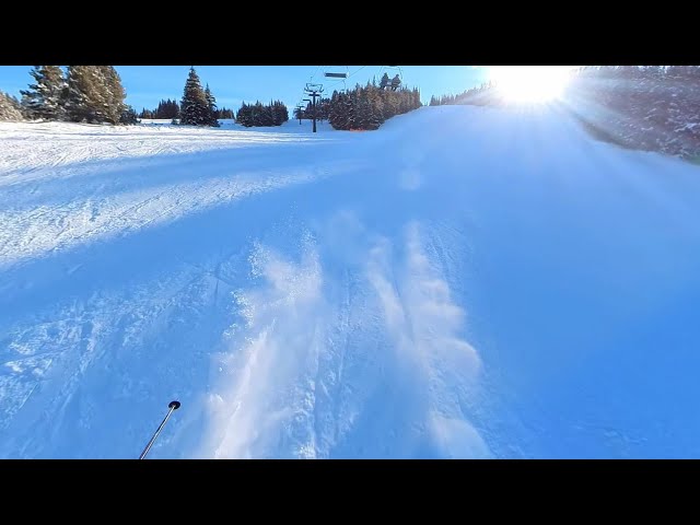 Ski Cooper's black diamond Nightmare trail in full 360 video!