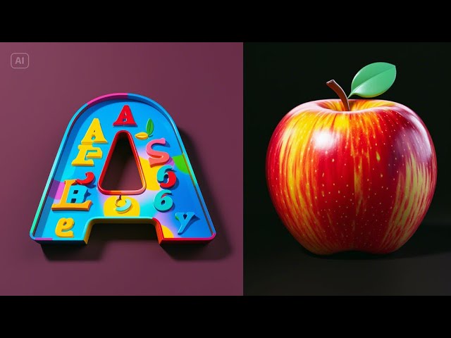 Phonics Song with Two Words - A For Apple  - Fun ABC Learning - A is for apple @EnglishProdigy