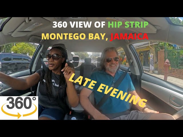 MONTEGO BAY'S HIP STRIP 360 video! Great beach view!  Jamaica