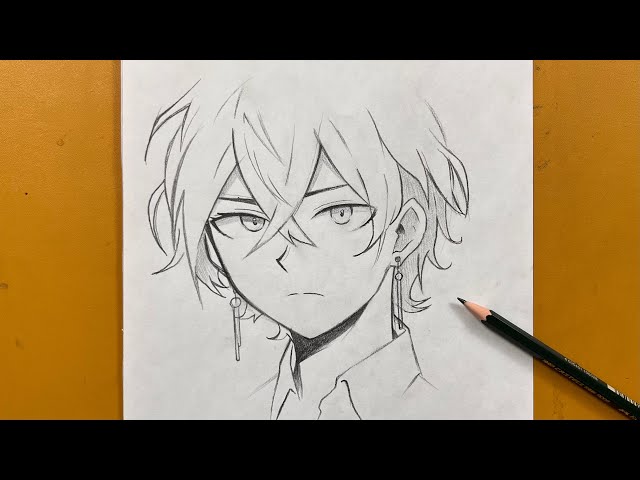 How to draw cute anime boy easy step-by-step | anime drawing