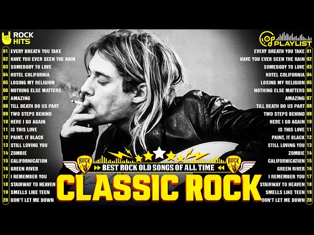 Classic Rock 70s 80s 90s Full Album ️🔥 Nirvana, Metallica, Aerosmith, ACDC, Bon Jovi, U2, GNR, Queen