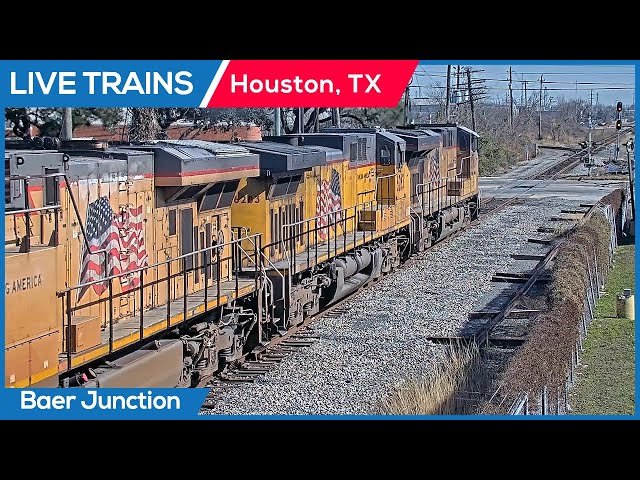 🔴 LIVE Trains Railcam | Houston, Texas PTZ (Baer Jct)