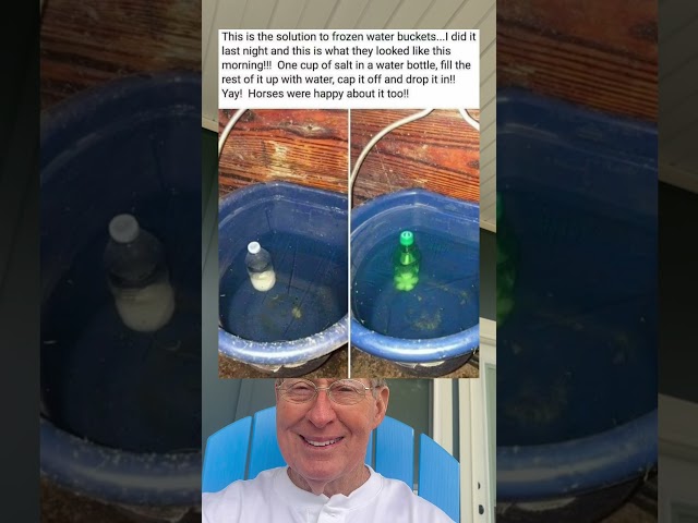 This is The Solution to Frozen Water Buckets, I Did It Last Night and This is The Result. (grandpa)