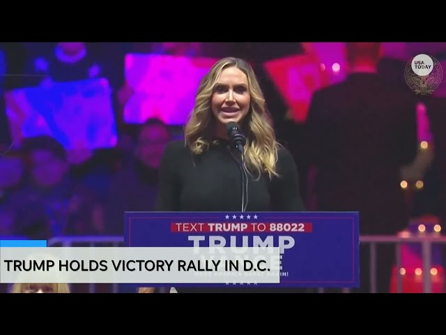 Eric, Lara Trump and family thank supporters for trust, faith in Donald Trump at victory rally