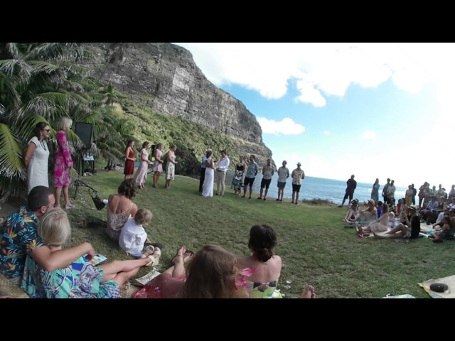 Hank 4 Zibby! 360 Wedding Vows on Lord Howe Island