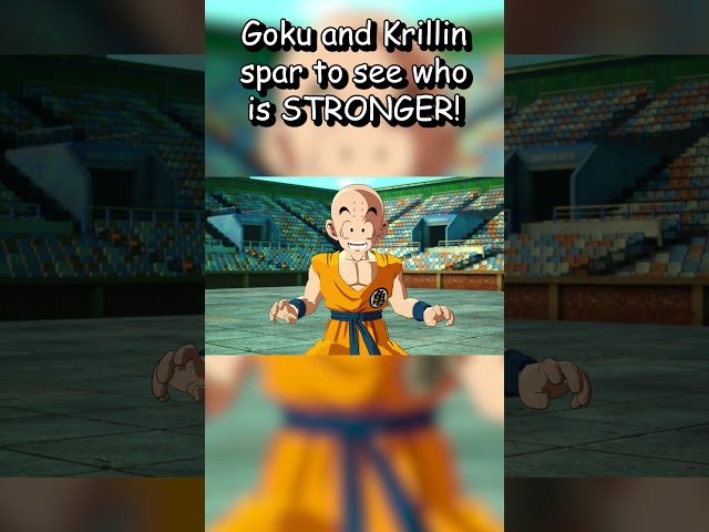 GOKU AND KRILLIN SPAR TO SEE WHO IS STRONGER IN DRAGONBALL SPARKINGZ ZERO! #shorts #dragonball