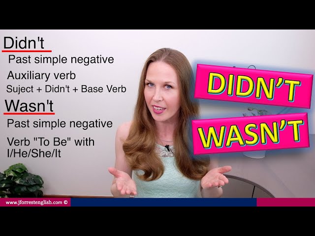 Didn't or Wasn't - Learn English Grammar