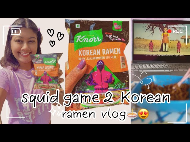 Squid game season 2 korean ramen 🍜💕| #koreanramen #squidgame #cooking #honestreview #ramennoodles