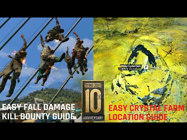 Dying Light Fall Damage Kill Bounty Easy Guide and Dying Light 2 Crystal Farm Bounty Guide