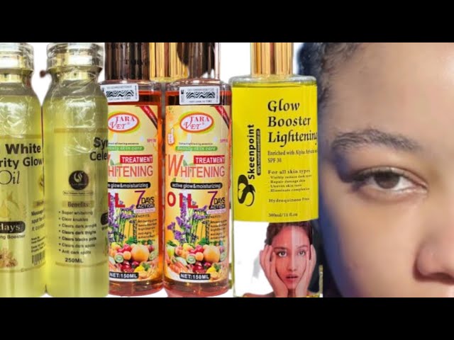 BEST THREE (3) LIGHTENING GLOW OIL FOR  SKIN Types IN 2025/ BODY OIL For Dry AND Rough Skin