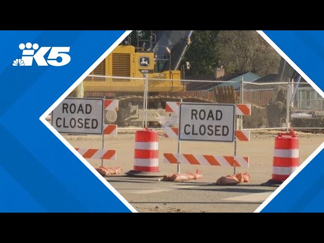 Spanaway Loop Road closure frustrates local businesses amid lengthy sewage project