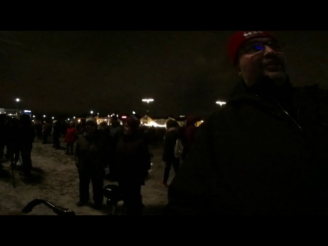 New year's fireworks in Oulu Finland on a 360 cam.