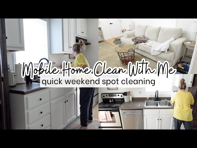 *NEW* MOBILE HOME SPEED CLEAN : SPOT CLEAN MY MOBILE HOME WITH ME : Mandy Flores #cleanwithme