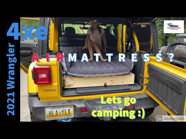 2021+ Jeep Wrangler 4xe HACK - I found a cheap air mattress off Amazon to fit the Jeep for camping!