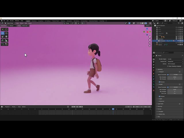 Easy Blender Tutorial: Forward to In-Place Walk Animation