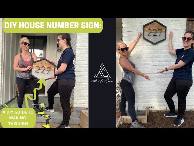 DIY Wood House Number Sign: First time tool user featured!