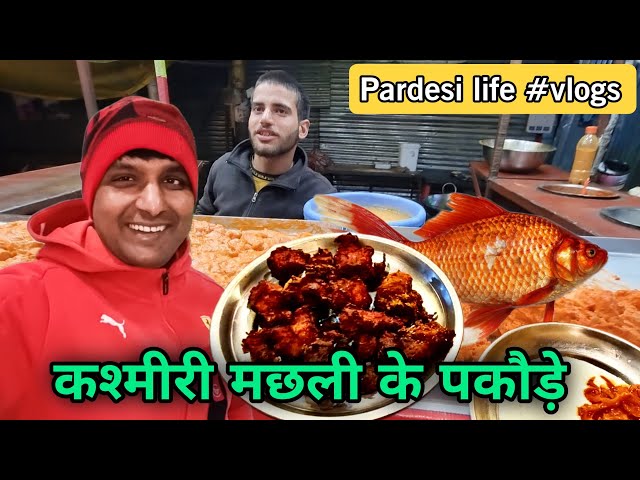 कश्मीरी मछली के स्वादिष्ट पकौड़े खाए आज || Santosh Sharma Vlogs