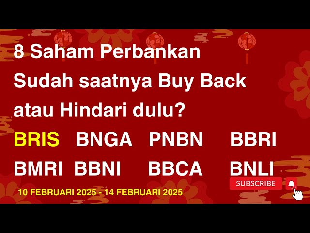 8 Saham Perbankan Sudah saatnya Buy Back atau Hindari ? BRIS BNGA   PNBN BBRI BMRI BBNI BBCA BNLI