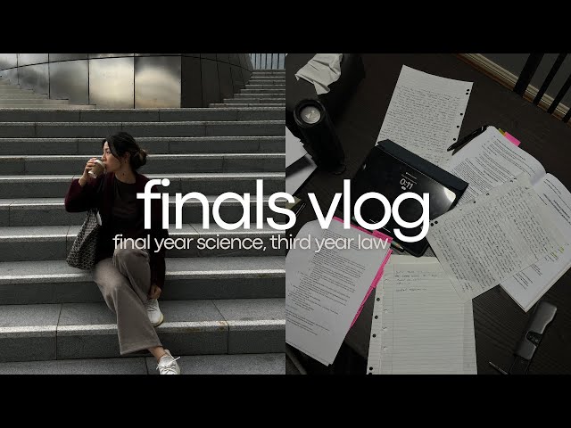 Law Student Finals Vlog 📚 study motivation, cramming season, uni vlog, usyd science law, study tips