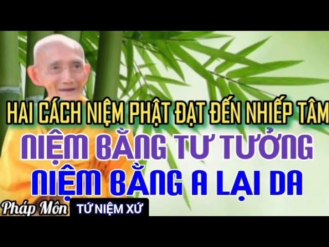 HAI CÁCH NIỆM PHẬT ĐẠT ĐẾN NHIẾP TÂM NIỆM BẰNG TƯ TƯỞNG VÀ NIỆM BẰNG A LẠI DA - HT THÍCH GIÁC KHANG