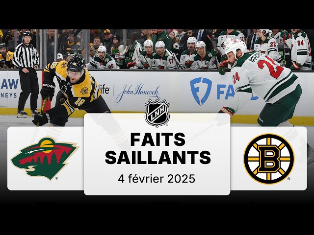 Wild vs Bruins 4/2/25 | Faits saillants