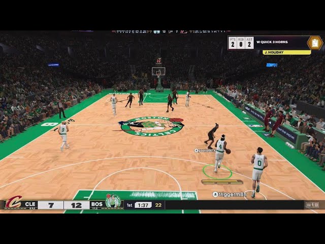 NBA 2K25_celtics vs cavs player quit