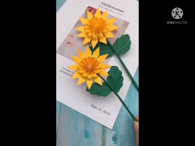 kerajinan bunga dari kertas / paper flower craft only 5 minutes / 紙でケジアナンを作るのにたった5分しかかかりません