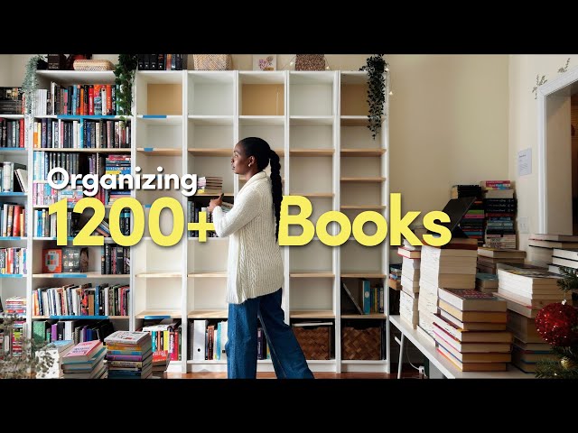 Re-organize my bookshelf with me & bookshelf tour | ~1250 books 📚