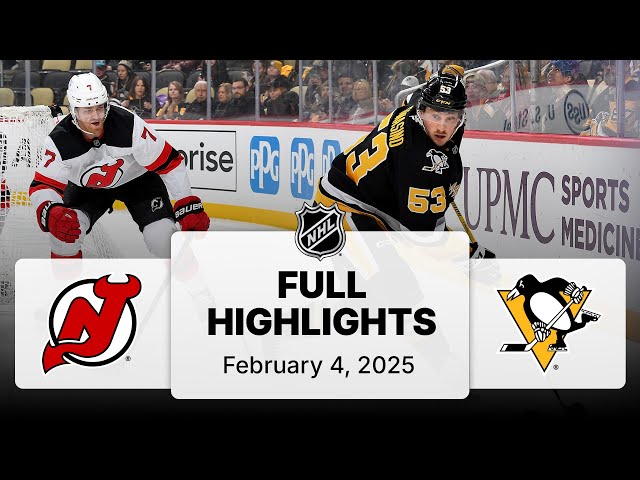 NHL Highlights | Devils vs. Penguins | February 04, 2025