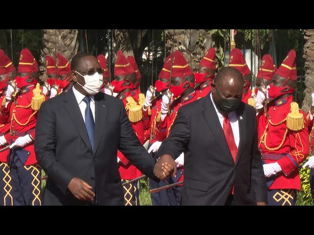 Senegal President Macky Sall receives South African President Cyril Ramaphosa | AFP