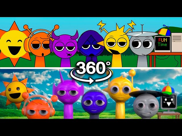 360° VR Incredibox Sprunki Original vs 3D Version #sprunki #incredibox #sprunkisong