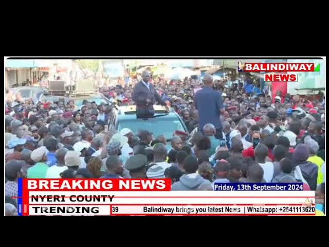 BREAKING LIVE: DP GACHAGUA MEGA RALLY IN NYERI AFTER OPENING NEW SHOWGROUND