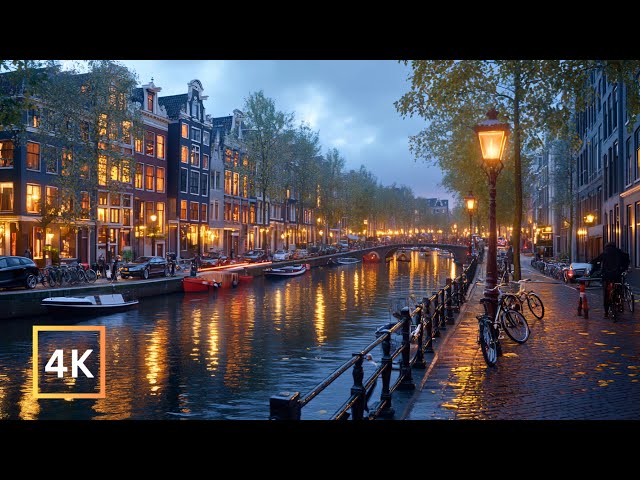 Walking in Amsterdam 4K HDR – Day & Night Tour