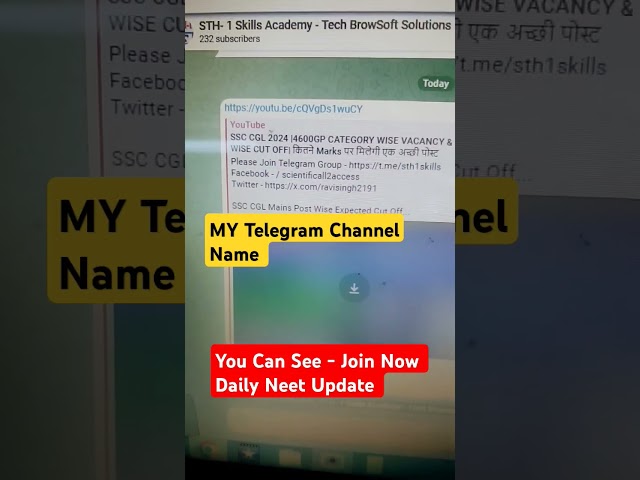 My NEET PG Telegram Account Join Now #shorts