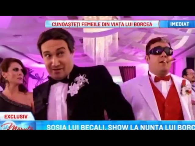 Sosia lui Becali - Mihai Bendeac, show la nunta lui Borcea