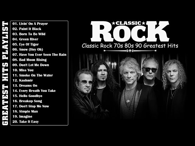 Classic Rock 70s 80s 90s Hits | Best Classic Rock Of 70s 80s 90s | CCR, The Hollies, Bon Jovi, ELO