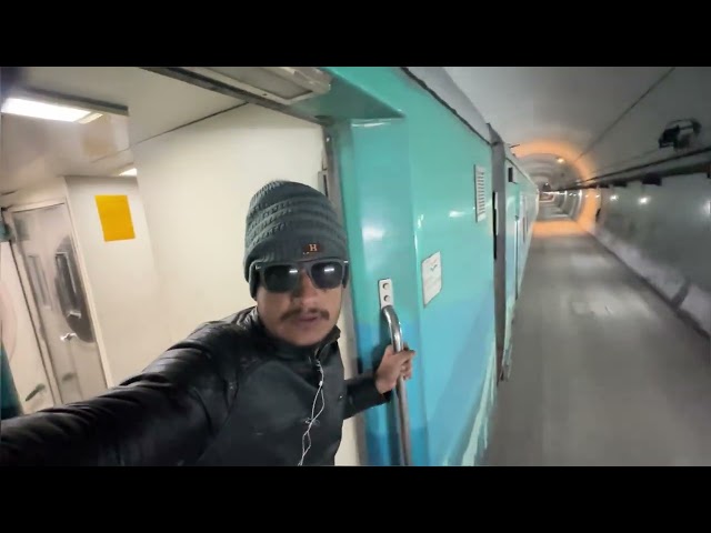 Train Passing from India’s Longest Rail Tunnel