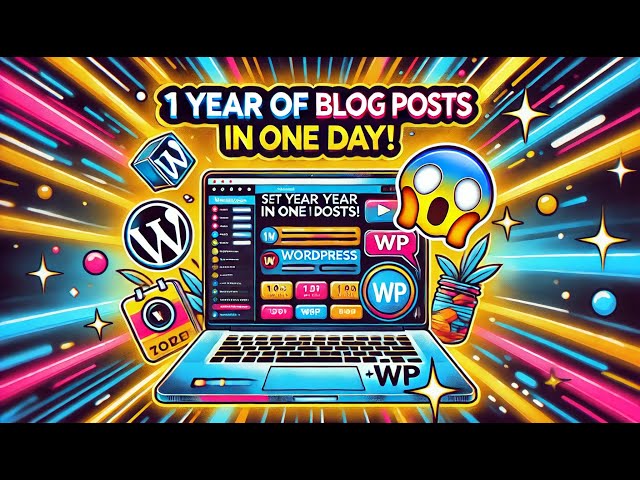 Set Up a Year of Blog Posts in One Day! (ChatGPT + WP)