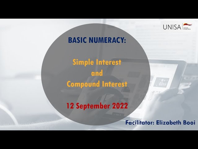 Basic Numeracy Skills 12 Sept 2022 | Simple Interest | Compound Interest