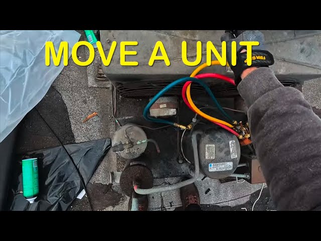 Move a condensing unit during a disaster