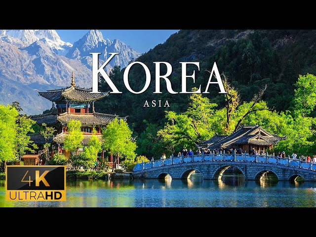 FLYING OVER SOUTH KOREA (4K Video UHD) - Soothing Music With Stunning Beautiful Nature Video For TV