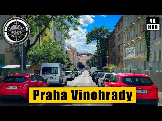 Exploring Prague's Vinohrady District Walking Tour 4K 🇨🇿 Czech Republic  HDR ASMR