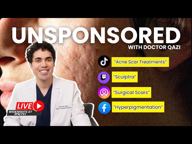 Dr. Qazi discusses Acne Scars, Sculptra, Radiesse, Bellafill | Dr. Qazi Unsponsored Live | 1.21.2025