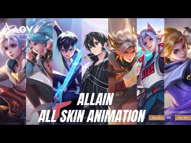 AOV : ALLAIN ALL SKIN ANIMATION | ARENA OF VALOR | No Commentary | TheBigBangCrusher