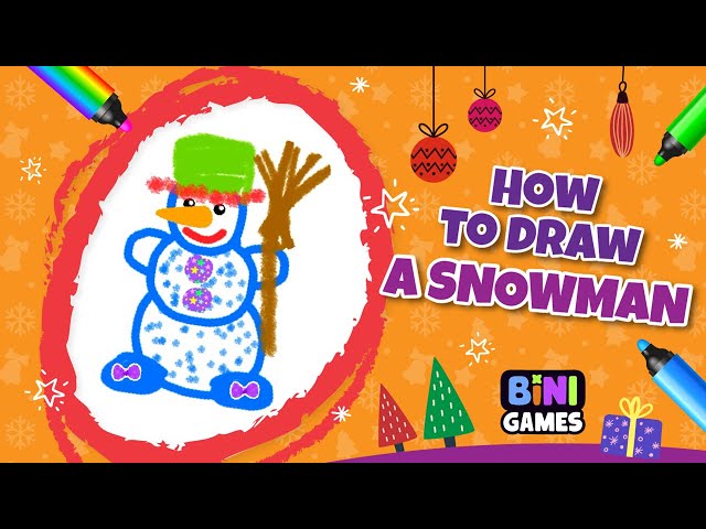 Christmas | How to draw a snowman