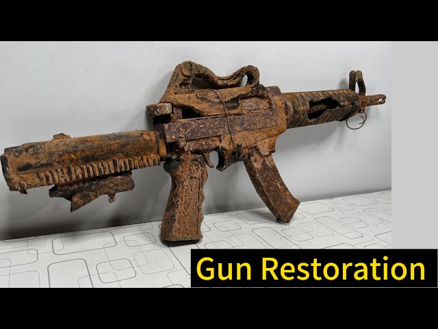 MP5 Gun restoration || very Rusty MP5 pistol restoration || Old M16 Gun restoration